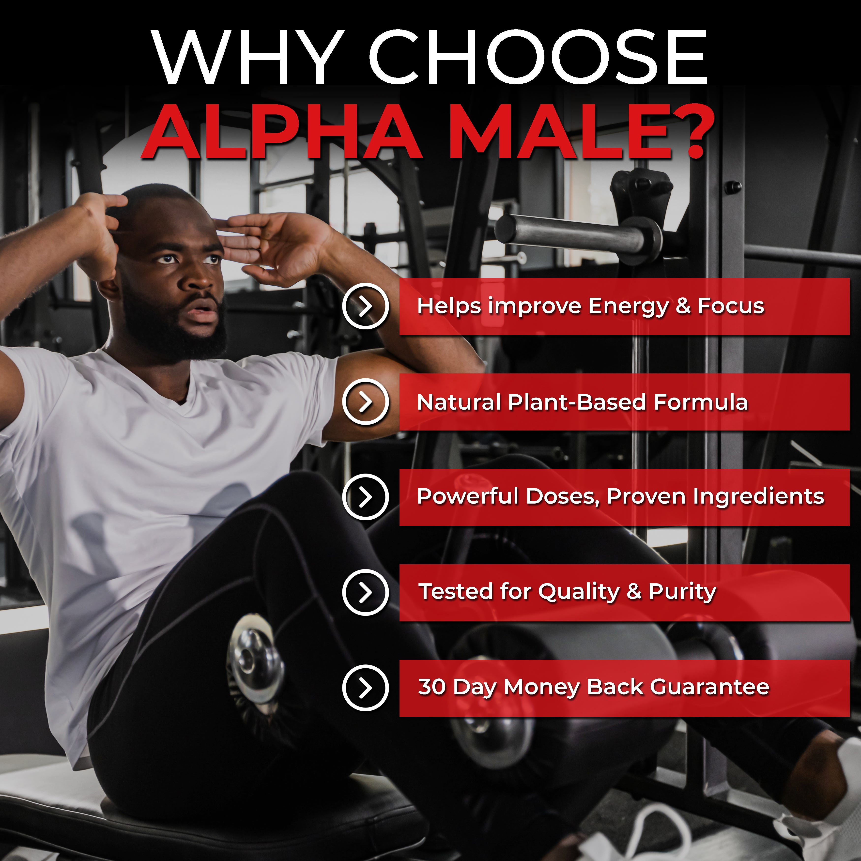 Alpha Male Complex - Capsules | High-Potency Men's Health Formula | Tongkat Ali, Shilajit, Turkesterone & More