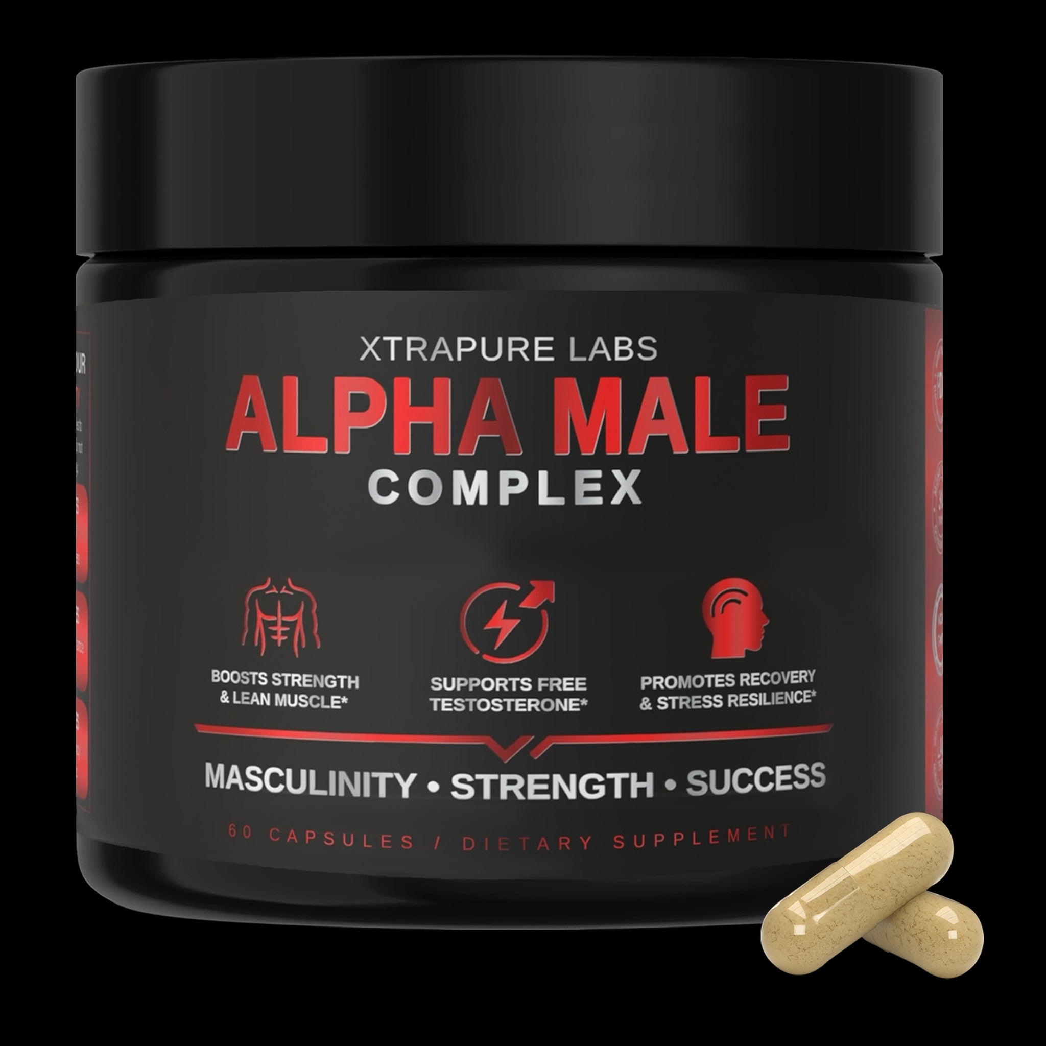 Alpha Male Complex - Capsules | High-Potency Men's Health Formula | Tongkat Ali, Shilajit, Turkesterone & More