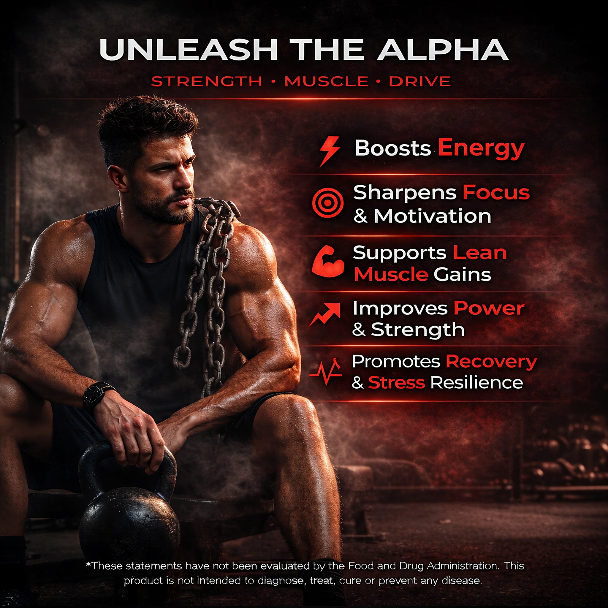 Alpha Male Complex - Gummies | High-Potency Men's Health Formula | Tongkat Ali, Shilajit, Turkesterone & More