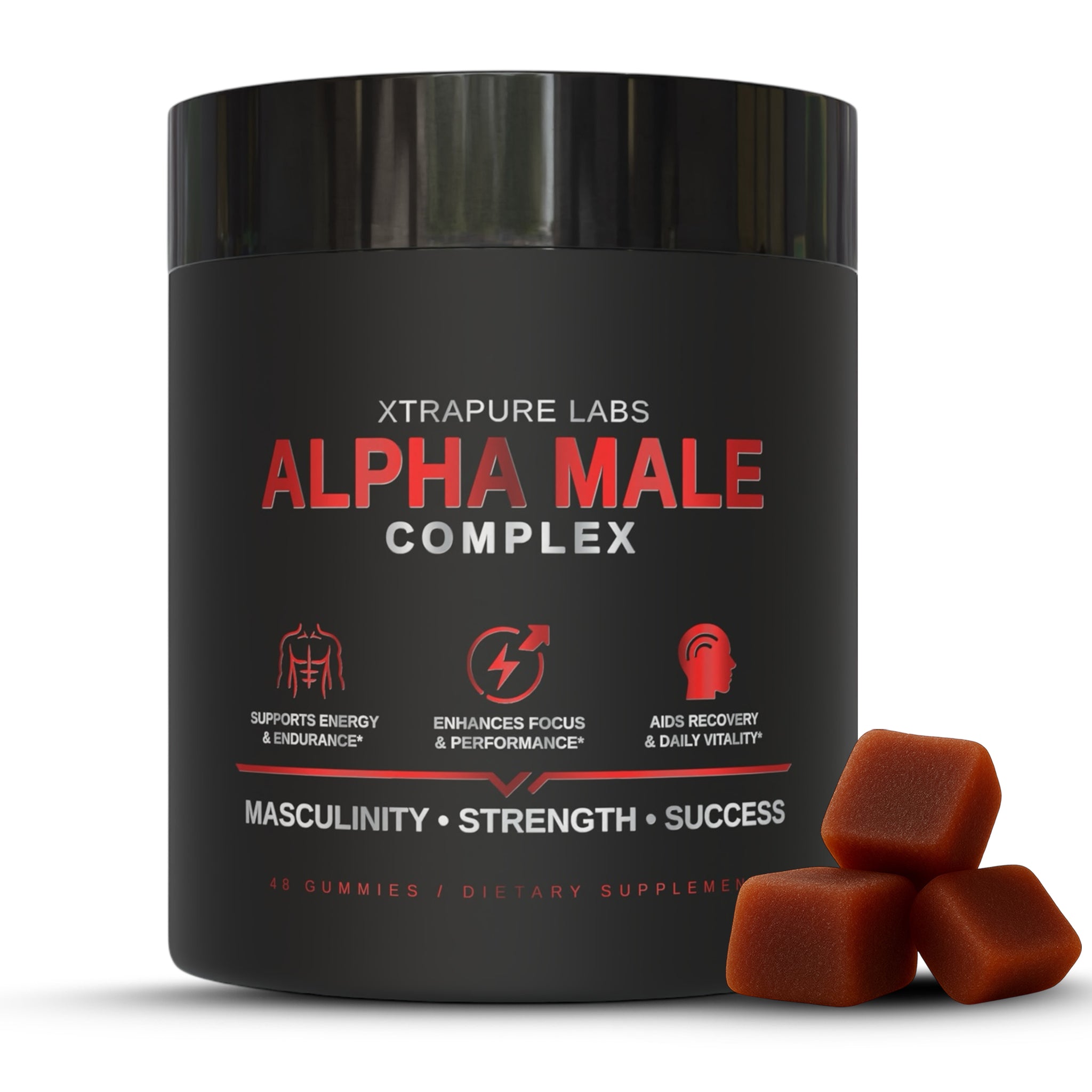 Alpha Male Complex - Gummies | High-Potency Men's Health Formula | Tongkat Ali, Shilajit, Turkesterone & More