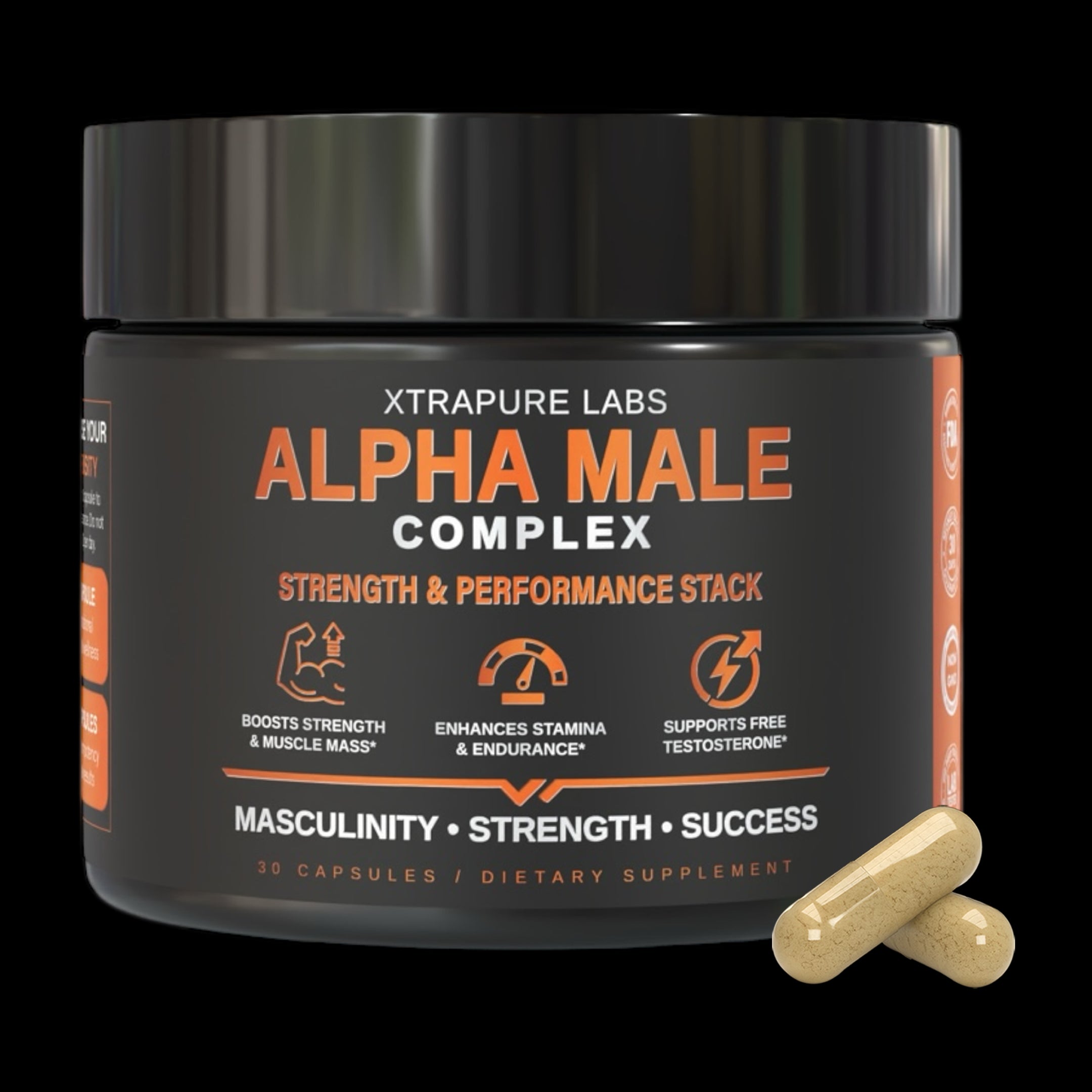 Alpha Male Complex – Strength & Performance Stack | Fadogia Agrestis & Epimedium | 30 Capsules