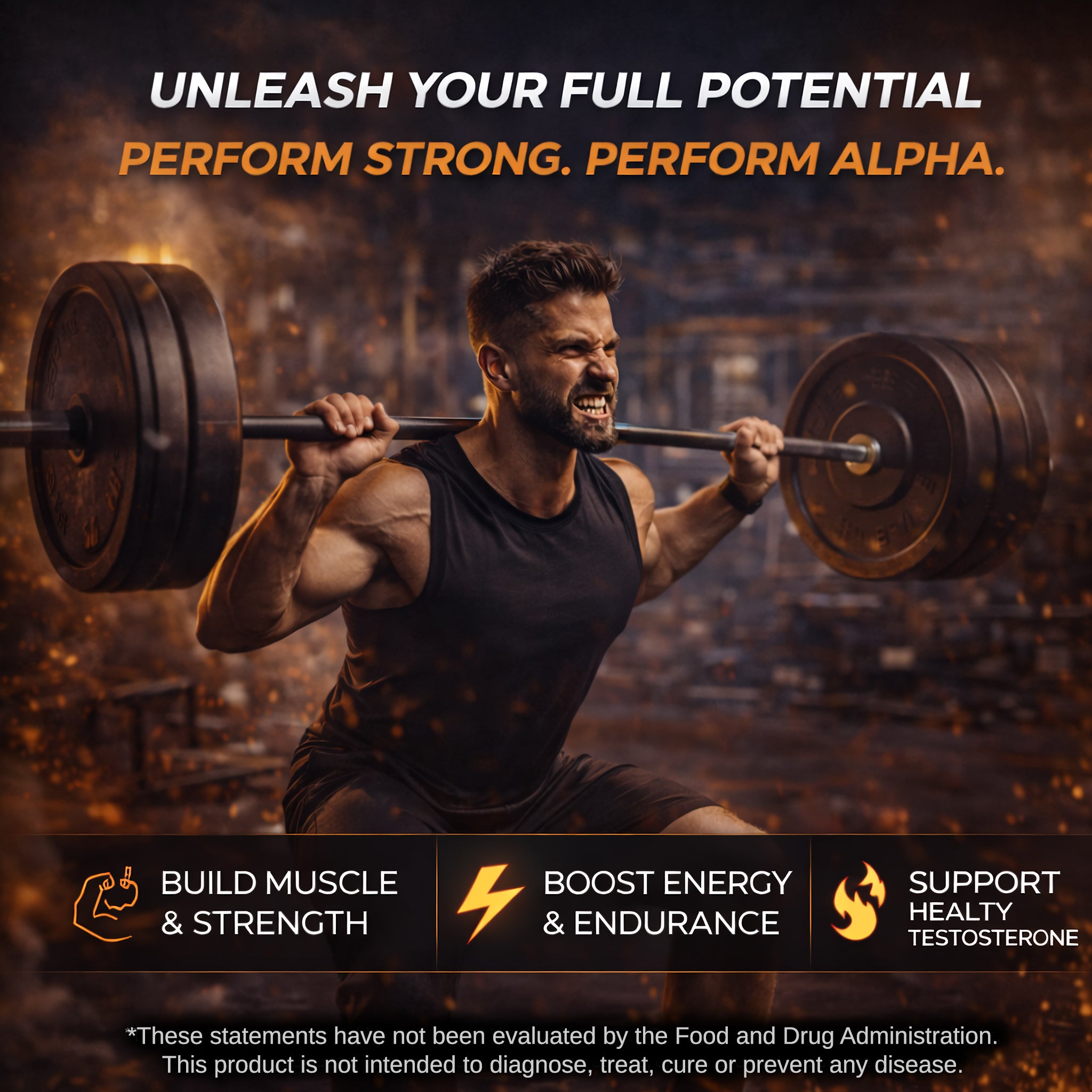 Alpha Male Complex – Strength & Performance Stack | Fadogia Agrestis & Epimedium | 30 Capsules